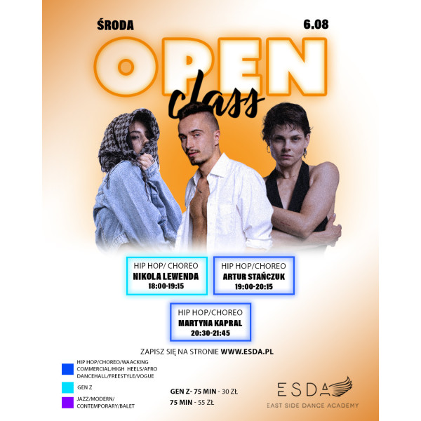 | SUMMER OPEN CLASS | ŚRODA | 06.08