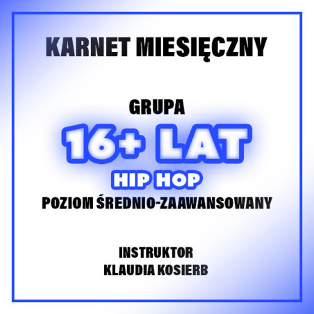 HIP-HOP ŚR-ZAAW | KLAUDIA | 16+ LAT | LISTOPAD