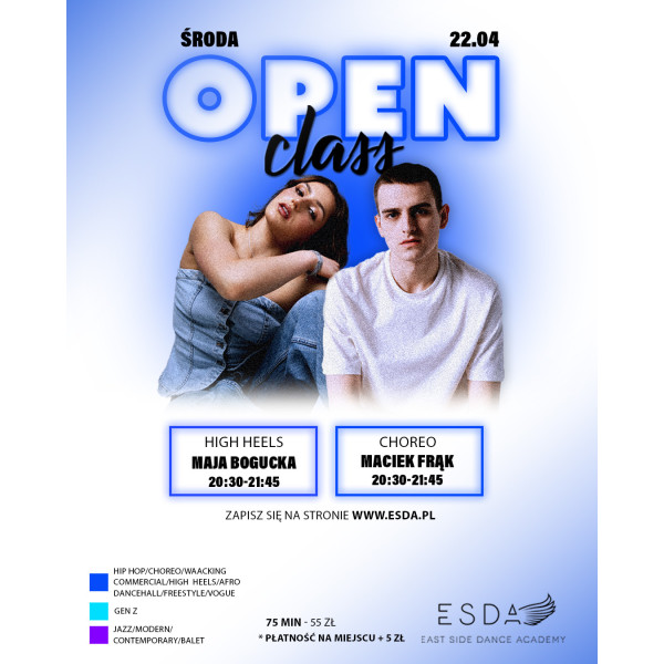 | OPEN CLASS | ŚRODA | 22.04