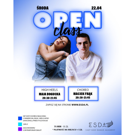 | OPEN CLASS | ŚRODA | 22.04