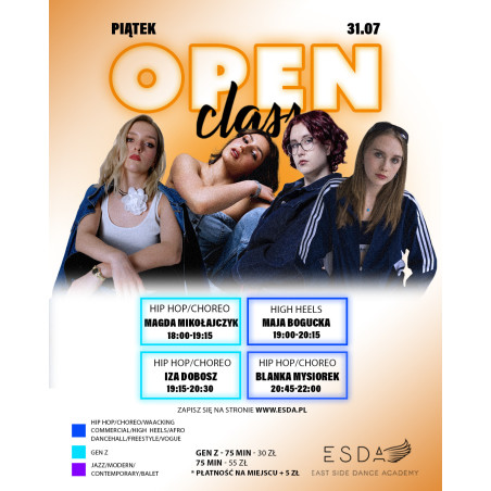 | SUMMER OPEN CLASS | PIĄTEK | 31.07
